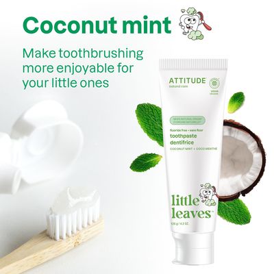 OEM Logo Fluoride Free Toothpaste Sugar Free Coconut And Mint Flavor 4.2 Oz