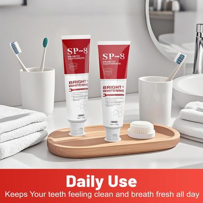 Adult SP-8 Probiotic Whitening Toothpaste Fluoride Free Minty Fresh Flavor 4.23oz