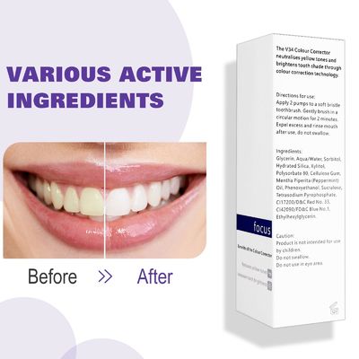 Purple Teeth Whitening Toothpaste Stubborn Stain Removal Colour Corrector 30ml