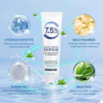 Oral Health Nano Hydroxyapatite Toothpaste Enamel Protection Tooth Strengthening 120g