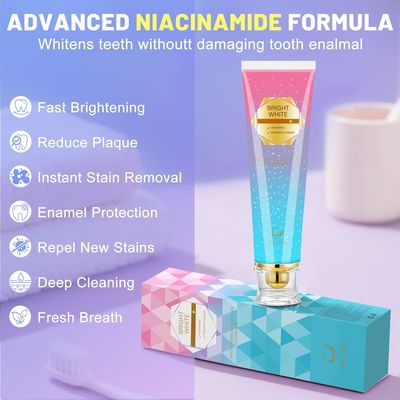120g Niacinamide Whitening Toothpaste Protects Tooth Enamel No Fluoride Minty Flavor