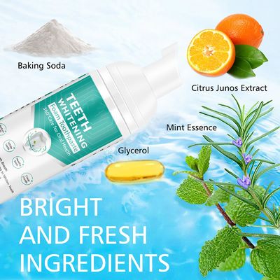 Travel Friendly Foam Toothpaste 2PCS Baking Soda Spearmint Flavor Mousse Whitening Toothpaste