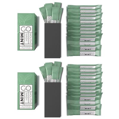 40PCS Travel Size Oral Mouthwash Individual Mouthwash Packets Alcohol Free TSA Compliant