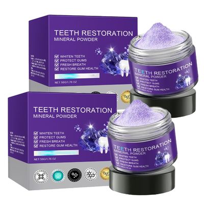2PCS Purple Teeth Restoration Mineral Powder Strengthening Teeth And Gums Health