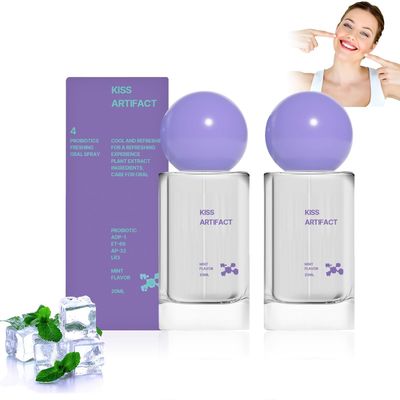 2Pcs Probiotic Oral Spray Alcohol Free Cool Breath Travel Sized 20ml 0.68oz