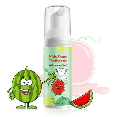 Watermelon Strawberry Foam Childrens Toothpaste Low Fluoride For Kid Ages 3 Plus