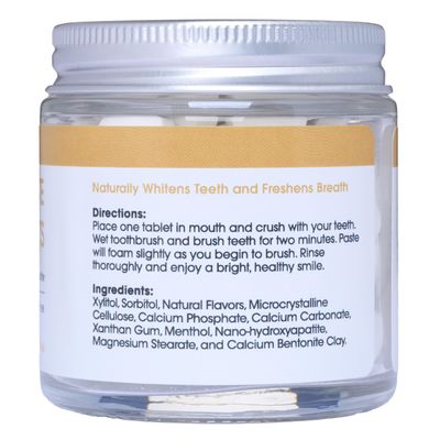 Custom Logo Nano Hydroxyapatite Toothpaste Tablets Vanilla Mint Fluoride Free 90 Tabs