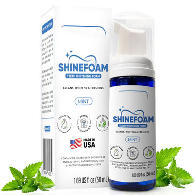 Mint Flavor Teeth Whitening Foam Toothpaste 100% Vegan 1.69 Oz Custom Labels