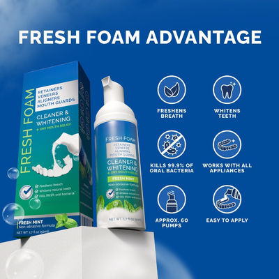 50ml Aligner Cleaner Whitening Foam for Mouth Guard Veneer Fights Bad Breath