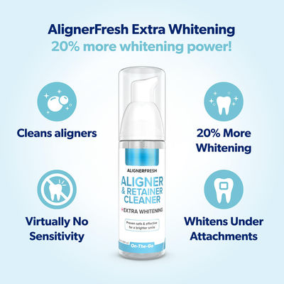 Foam Whitening Toothpaste Cleaner Compatible With All Clear Aligners And Retainers 50ml