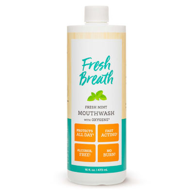 Fresh Breath Mint Oral Mouthwash Dentist Recommende Alcohol Free 16 Oz Healthy Gums