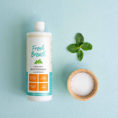 Fresh Breath Mint Oral Mouthwash Dentist Recommende Alcohol Free 16 Oz Healthy Gums