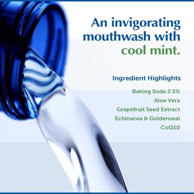 237ml Alcohol Free Mouthwash Mint Baking Soda Mouth Rinse With Essential Oils