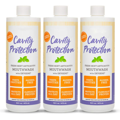 3 Pack Cavity Protection Fluoride Mouthwash ATC Anticavity Mouthwash For Sensitive Teeth