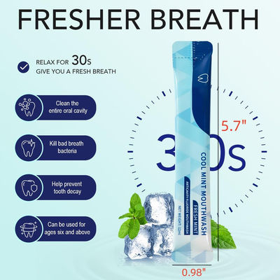 20Pcs Strong Mint Oral Mouthwash Alcohol Free Prevents Cavities TSA Approved