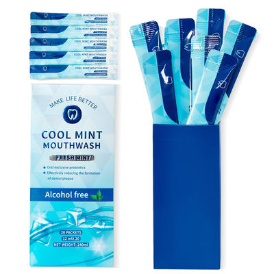 20Pcs Strong Mint Oral Mouthwash Alcohol Free Prevents Cavities TSA Approved
