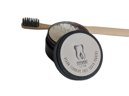 Fluoride Free Remineralizing Toothpaste Powder Vegan Gluten Free 1.5oz Custom Logo