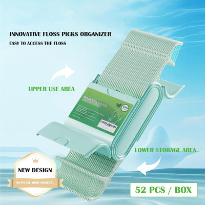 Twin Line Mint Flavor Dental Floss Picks 156 Count Floss Sticks In 3 Portable Case