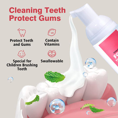 4 Flavors Childrens Foam Toothpaste Fruit Flavour Cavity Protection Non Fluoride