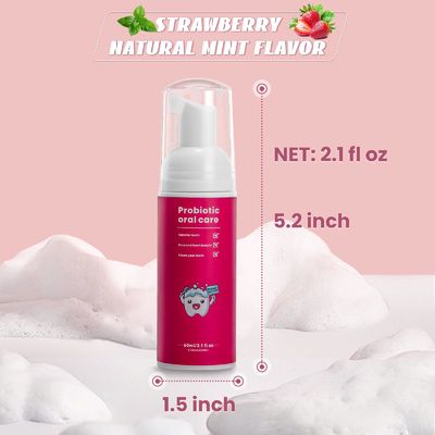 Fluoride Free Foam Toothpaste Cleans Kids' Teeth With Strawberry Flavor 2 Pack