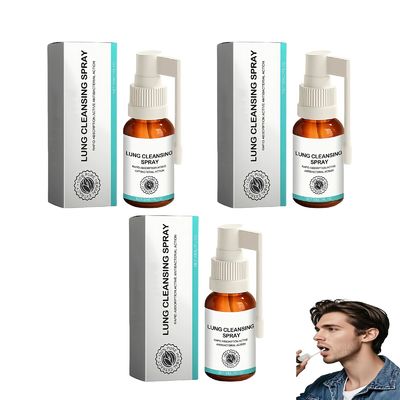 1 Pack Cleansing Mouth Spray Mint Scent Herbal Lung Cleansing Spray