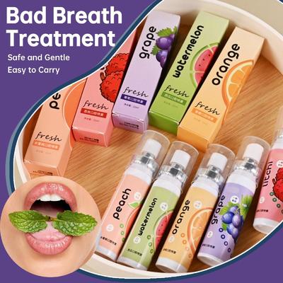 Customized 5PCS Mouth Spray For Bad Breath , Fruit Oral Breath Spray Dry