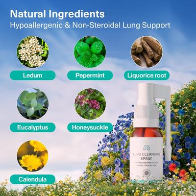 1 Oz Lung Cleansing Spray Respiratory Support Mucus Relief And Lung Cleanse