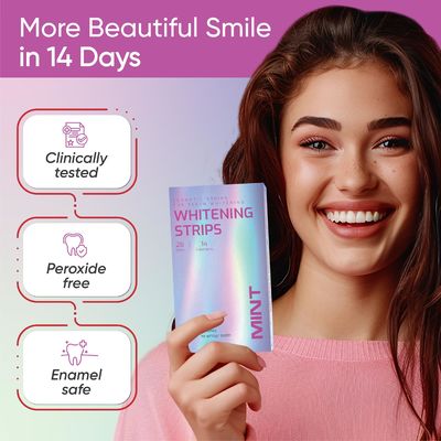 28 Stripes Gentle Whitening Teeth Strips Rapid White Bleaching Strips Peroxide Free
