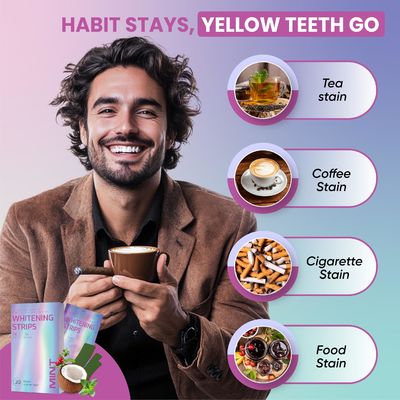 28 Stripes Gentle Whitening Teeth Strips Rapid White Bleaching Strips Peroxide Free