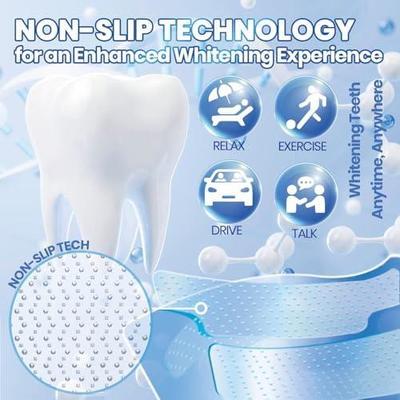 Mint Flavor Teeth Whitening Strips Kit Hydrogen Peroxide Free Treatments 42 Count