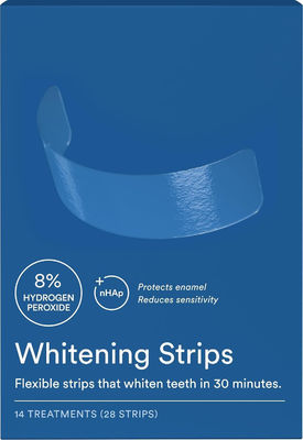 8% Hydrogen Peroxide Teeth Whitening Strips With Nano Hydroxyapatite 28 Strips Mint