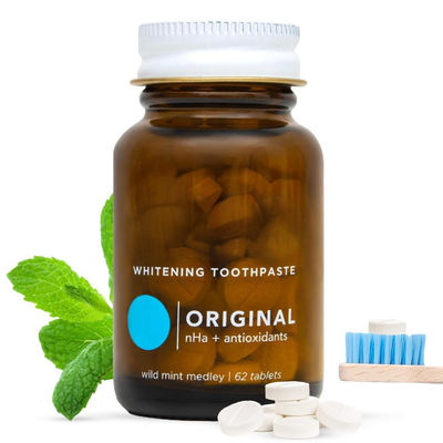 Nano Hydroxyapatite Natural Toothpaste Tablets Wild Mint Medle 1 Bottle/62 Tablets