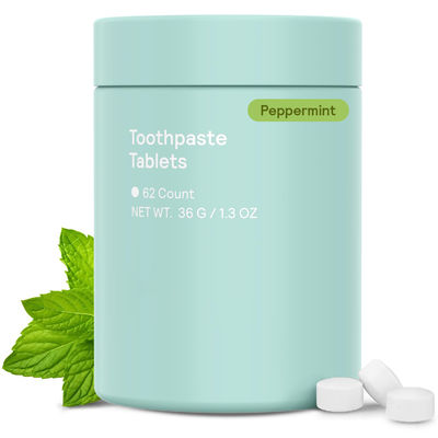 OEM Nano Hydroxyapatite Toothpaste Tablets Without Fluoride Travel Size 62 Count