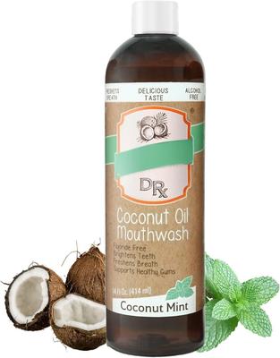 Coconut Oil Pulling Alcohol Free Mouthwash Mint Flavor 14 Fl Oz Support Gum Health