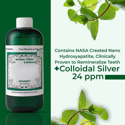 Customized Logo Nano Hydroxyapatite Mouthwash Spearmint Flavor BPA Free 16 Oz 473ml