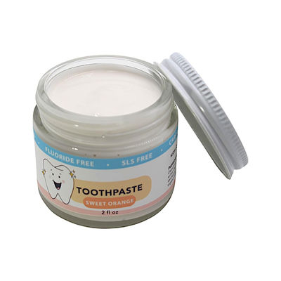 Xylitol Kids All Natural Fluoride Free Toothpaste Powder Vegan Sweet Orange 2 Fl Oz