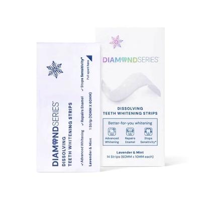 Diamond Dissolving Teeth Whitening Strips With Hydroxyapatite Gentle 14 Ct