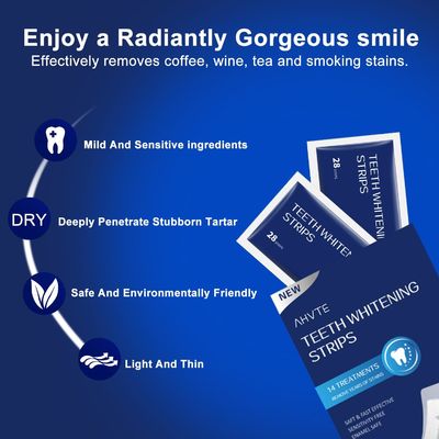Enamel Safe Natural Teeth Whitening Kit 14 Treatments Whitening Strips For Sensitive Teeth