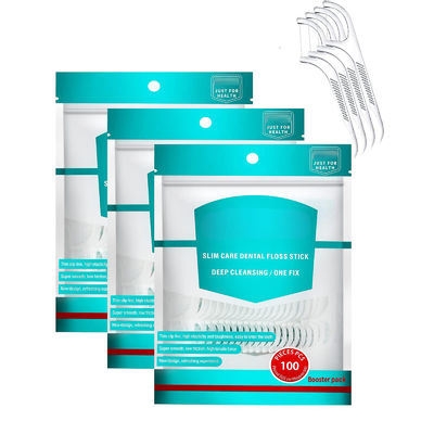 Travel Dental Tooth Floss Picks Refill Bagged High Toughness Flosser Toothpick 300 Count