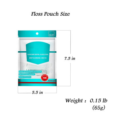 Travel Dental Tooth Floss Picks Refill Bagged High Toughness Flosser Toothpick 300 Count