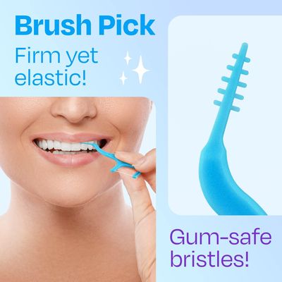 Mint Flavored Dental Flosser Toothpicks 200 Counts Helps Prevent Tooth Decay