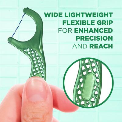 Twisted Threads Mint Floss Picks Shred Resistant Floss Easy Grip Handle 150 Count