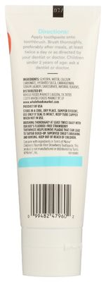 Kid's Fluoride Free Toothpaste Strawberry Flavor 4.2 Ounce Custom Brand