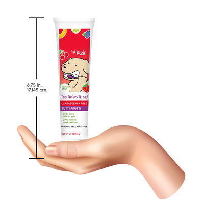 4.7oz Fluoride Free Toothpaste Gel For Kids Tutti Frutti Flavor Safe For Babies