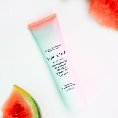 OEM Watermelon Flavor 3.4oz Childrens Toothpaste Fluoride Free For Sensitive Brushers