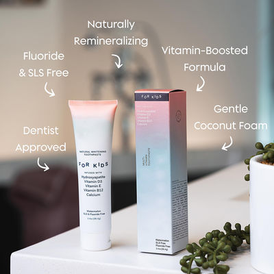 OEM Watermelon Flavor 3.4oz Childrens Toothpaste Fluoride Free For Sensitive Brushers