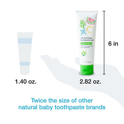 Natural Baby Fluoride Free Kids Toothpaste Gel Safe To Swallow 2.8 Oz Watermelon Flavor