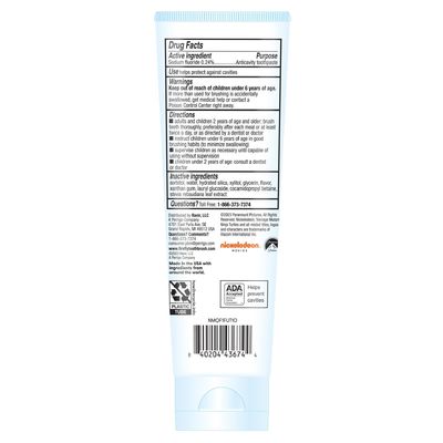 Kids Anti Cavity Natural Fluoride Toothpaste TMNT Bubble Gum Flavor 4.2 OZ