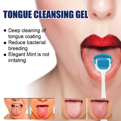 Custom Brand Tongue Cleaning Kit Gel And Tongue Brush For All Age