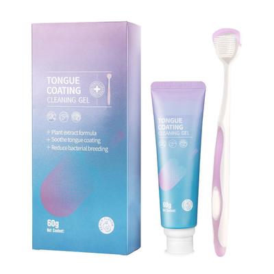 Tongue Cleaning Kit Gel And Brush Fresh Breath Oral Care Kit Maintain Oral Health